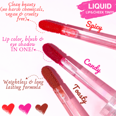 Liquid lip & cheek tints