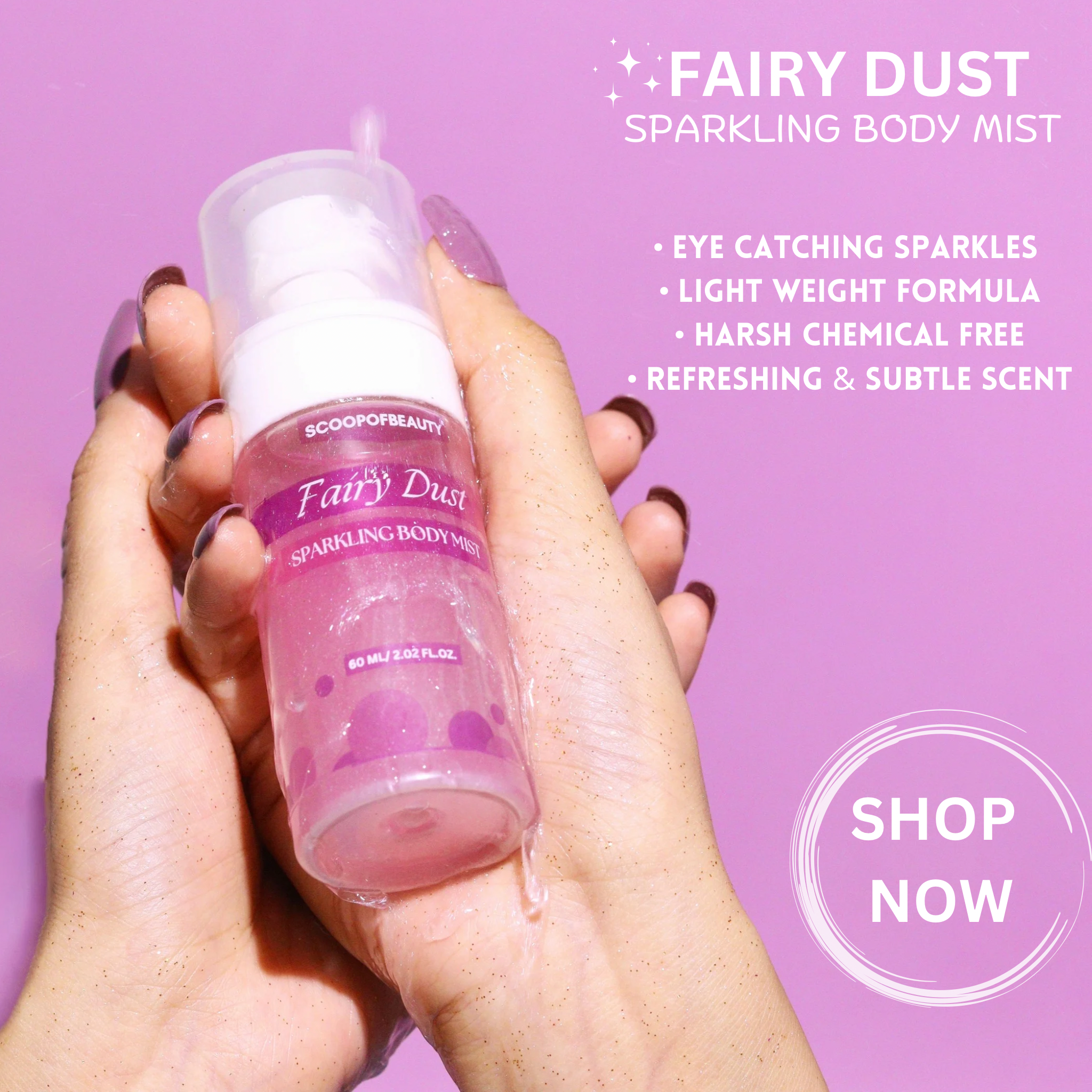 Sparkling body mist