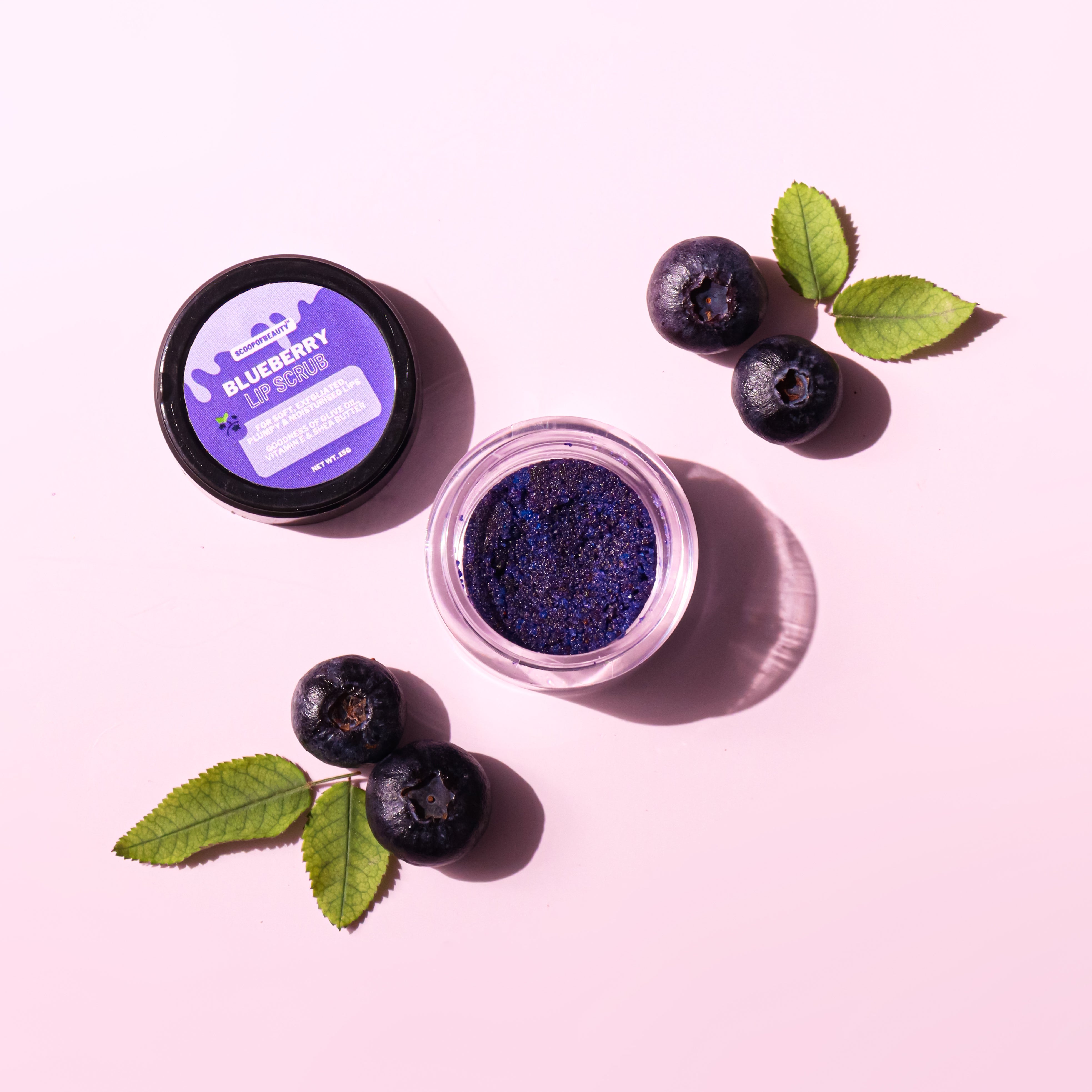 Blueberry lip scrub + lip balm combo