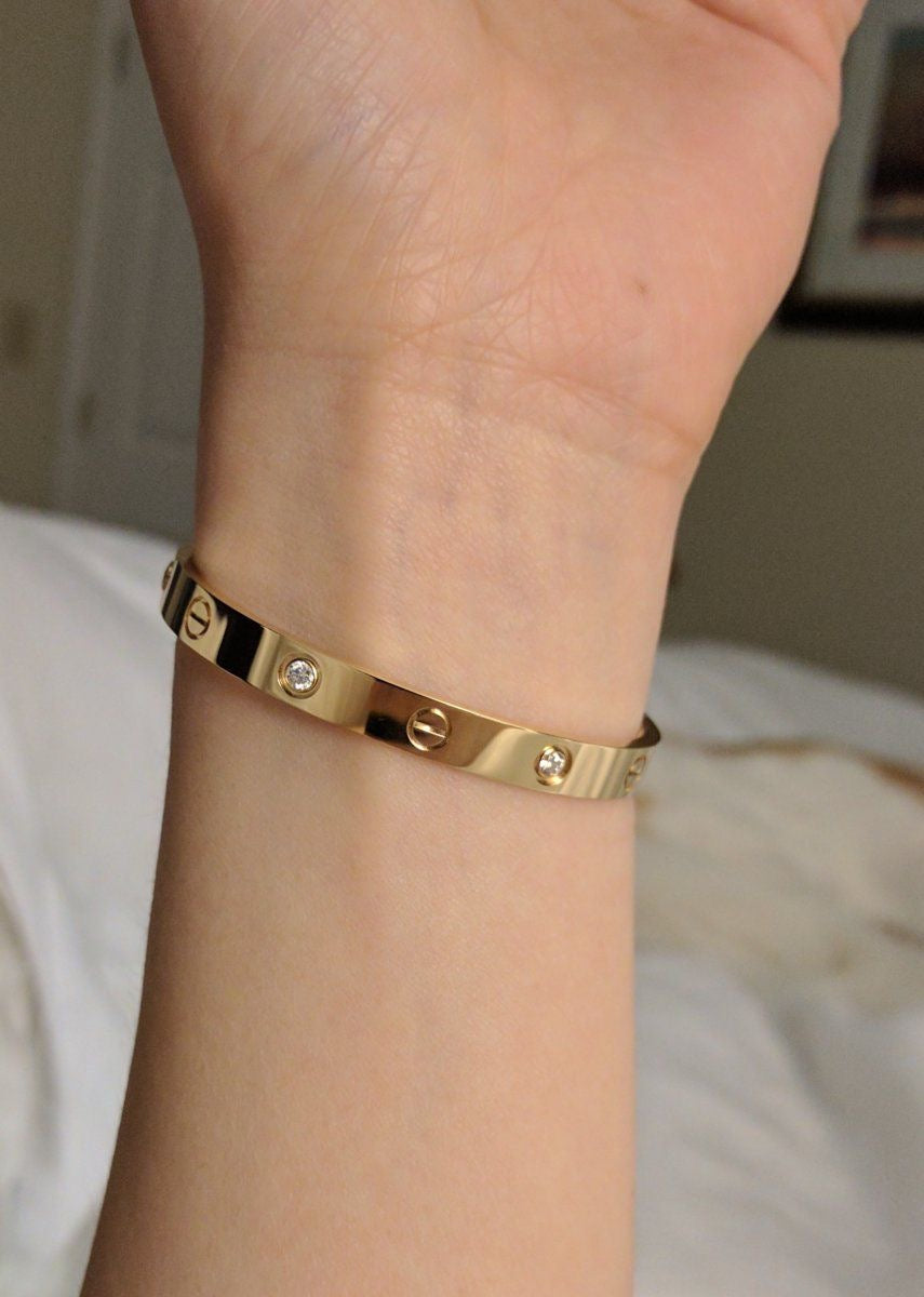 Golden nail cuff stack