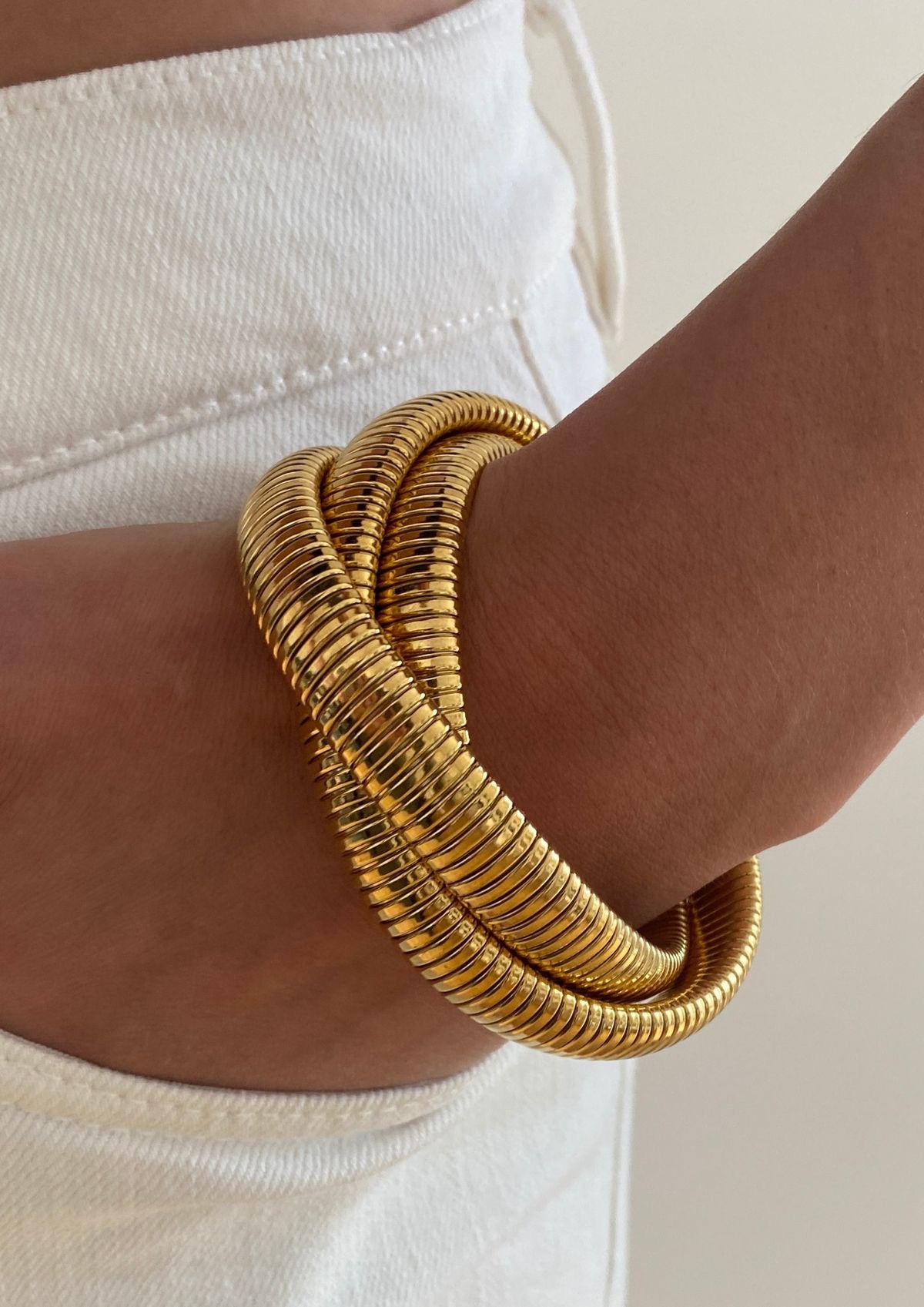 Golden Twist 3 layer bracelet