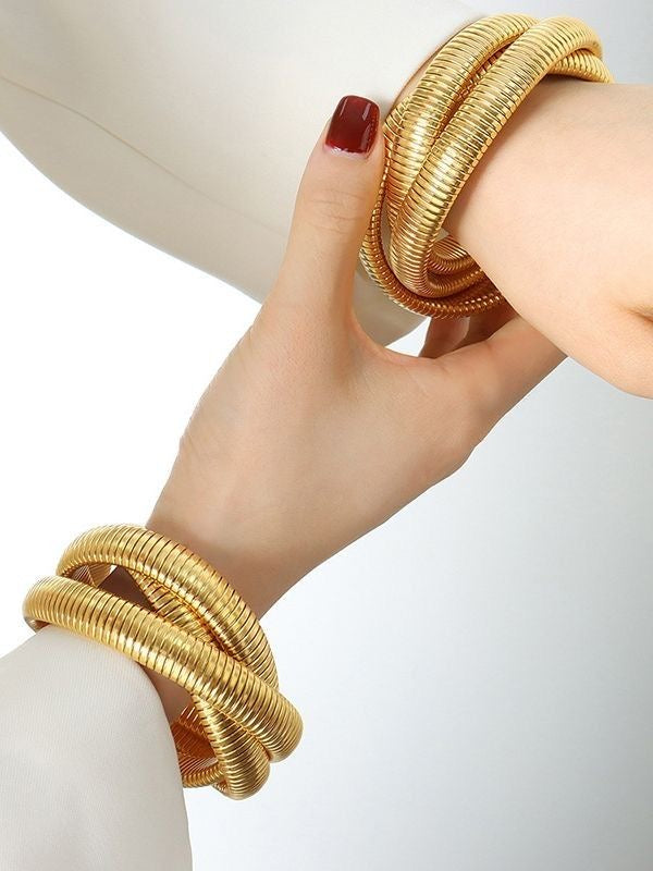 Golden Twist 3 layer bracelet