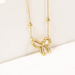 Minimal bow necklace