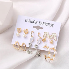 Minimal Everyday Earring Set (9 Pairs)