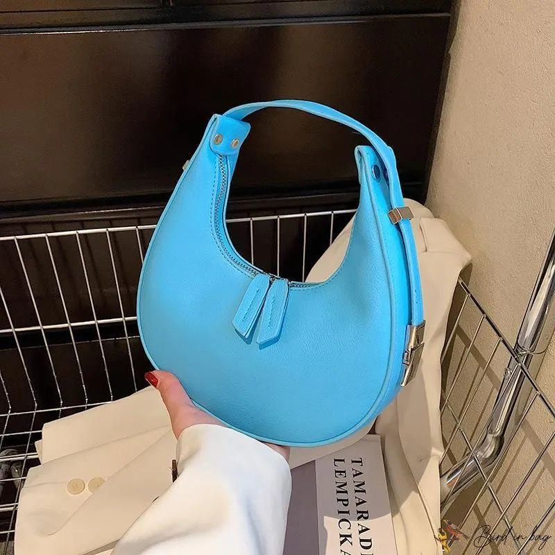 Minimal top handle hobo bag